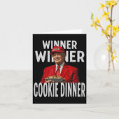 Gewinner Cookie Dinner Funny Trump 2024 47. Karte (Gelbe Blume)