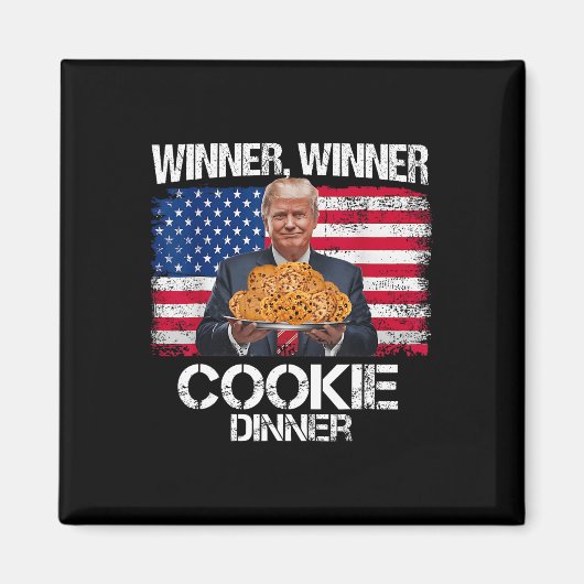 Gewinner Cookie Dinner Funny Trump 2024 47. Magnet (Vorne)