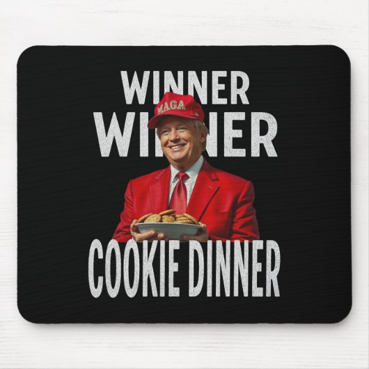 Gewinner Cookie Dinner Funny Trump 2024 47. Mousepad (Vorne)