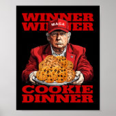 Gewinner Cookie Dinner Funny Trump 2024 47. Poster (Vorne)