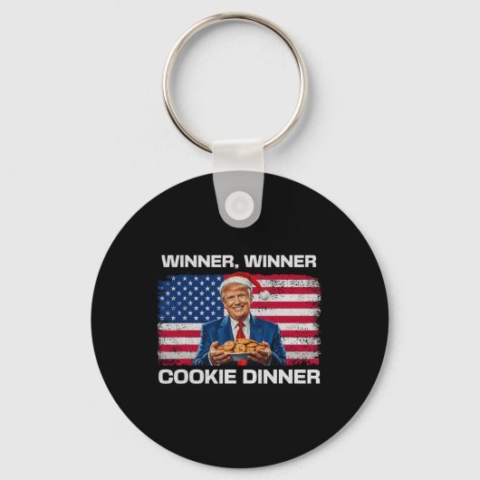 Gewinner Cookie Dinner Funny Trump 2024 47. Schlüsselanhänger (Vorderseite)