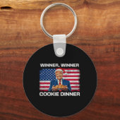Gewinner Cookie Dinner Funny Trump 2024 47. Schlüsselanhänger (Vorderseite)