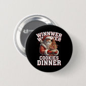 Gewinner Cookies Abendessen Santa Funny Trump Chr Button (Vorne & Hinten)