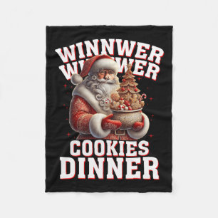 Gewinner Cookies Abendessen Santa Funny Trump Chr Fleecedecke