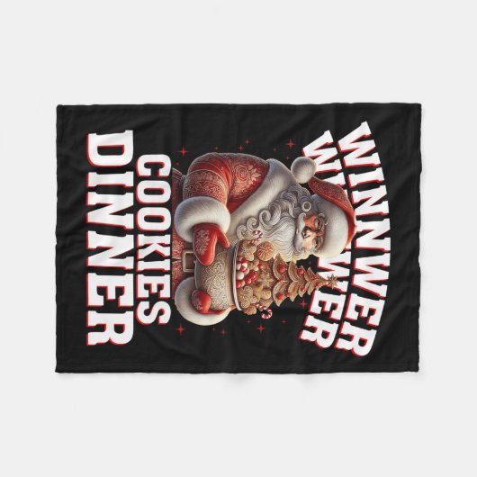 Gewinner Cookies Abendessen Santa Funny Trump Chr Fleecedecke (Vorderseite (Horizontal))
