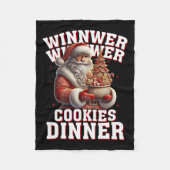 Gewinner Cookies Abendessen Santa Funny Trump Chr Fleecedecke (Vorderseite)