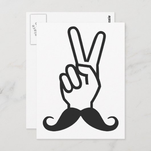 Gewinner der benutzerdefinierten Postkarte Mustach (Vorne/Hinten)