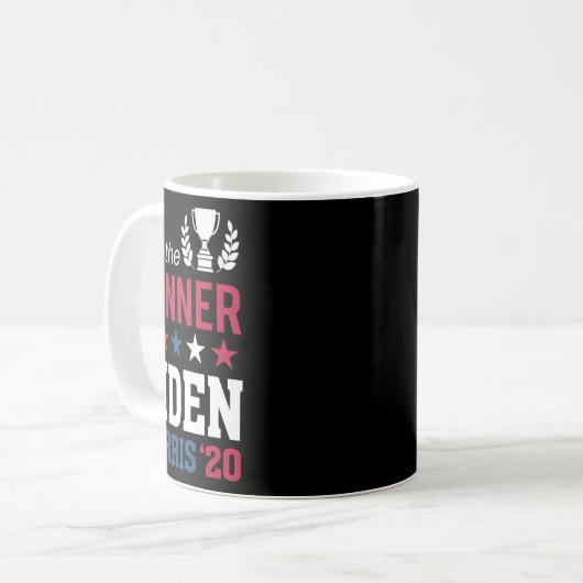 Gewinner des Champions Präsident Joe Biden Kamala Kaffeetasse (Vorderseite Links)