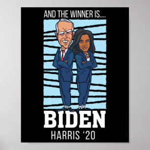Gewinner des Champions Präsident Joe Biden Kamala  Poster