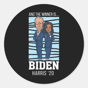 Gewinner des Champions Präsident Joe Biden Kamala Runder Aufkleber