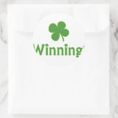 Gewinner des Charlie Sheen St. Patrick's Day Runder Aufkleber (Tasche)
