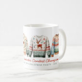 Gewinner des Funny Uggly Christmas Sweater Contest Kaffeetasse (VorderseiteRechts)
