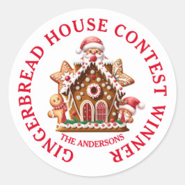 Gewinner des Gingerbreet House Contest Runder Aufkleber