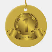 Gewinner des Gold Medal & Custom Text Award Keramik Ornament (Vorne)