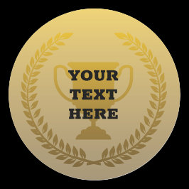 Gewinner des Gold Trophäe Cup Runder Aufkleber