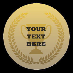 Gewinner des Gold Trophäe Cup Runder Aufkleber