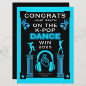 Gewinner des K-Pop Tanzwettbewerbs Glückwunsch (Vorne/Hinten)