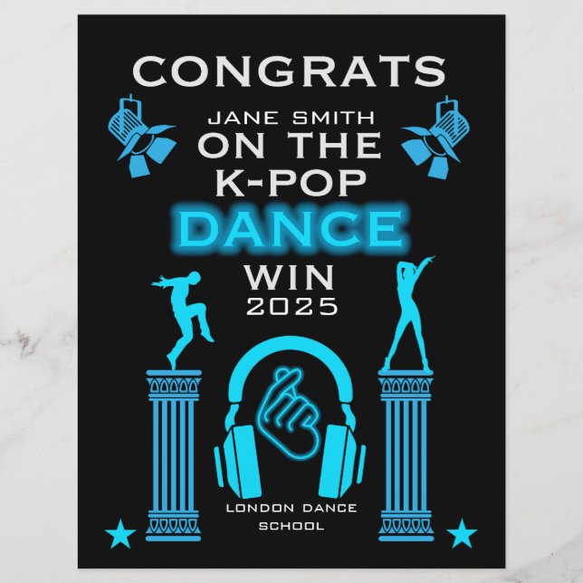 Gewinner des K-Pop Tanzwettbewerbs Glückwunsch (Vorderseite)