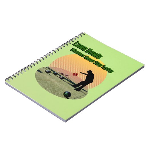 Gewinner des Lawn Bowls, Notizblock (Linke Seite)