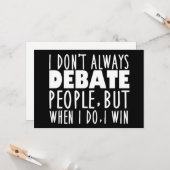 Gewinner des lustigen Debattierteams Karte (Vorderseite/Rückseite Beispiel)