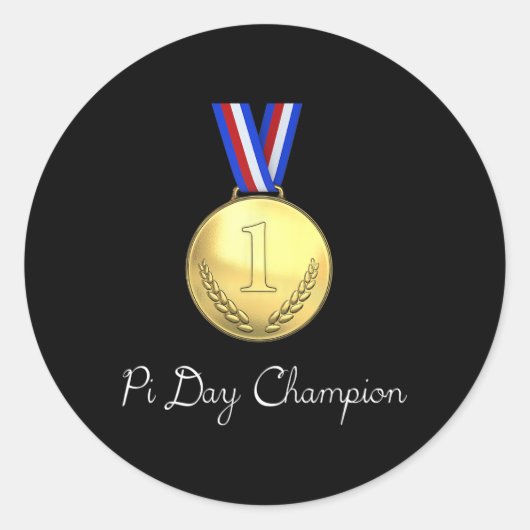 Gewinner des Pi Day Contests - Pi Champion - Gesch Runder Aufkleber (Vorderseite)
