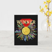 Gewinner des Preises Gold Medaille #1 Karte (Gelbe Blume)