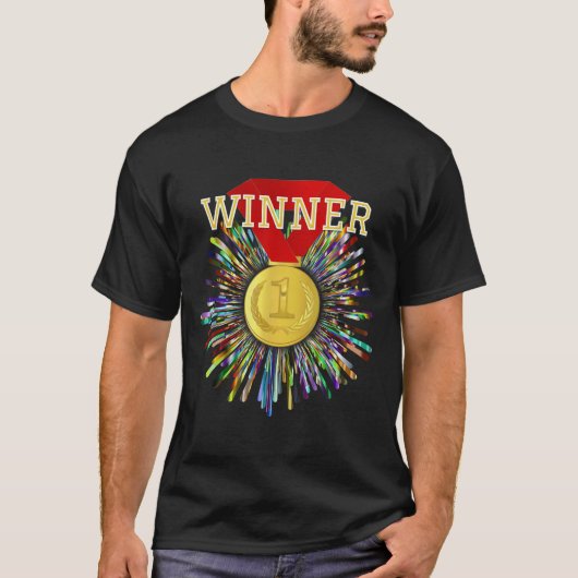 Gewinner des Preises Gold Medaille #1 T-Shirt (Vorderseite)
