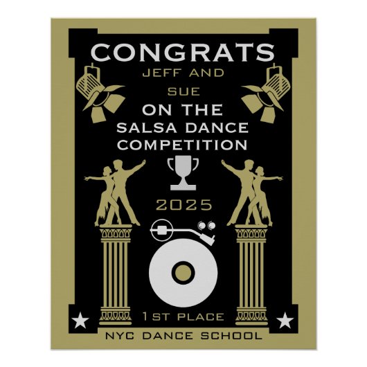 Gewinner des Salsa Dance Competition Poster (Vorderseite)
