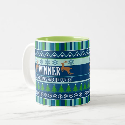 Gewinner des Uggge Christmas Sweater Contest - 1. Zweifarbige Tasse (Vorderseite Links)