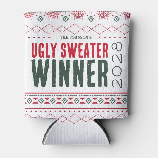 Gewinner des Ugly Sweater Contest Dosenkühler (Vorderseite)