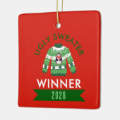 Gewinner des Ugly Sweater Contest Keramikornament (Links)