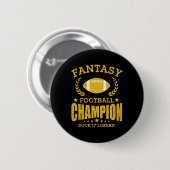 Gewinner Fantasy Football Champ Champion Draft Foo Button (Vorne & Hinten)