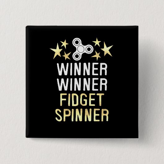 Gewinner Fidget Spinner Button (Vorderseite)