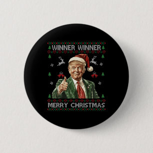 Gewinner Frohe Weihnachten Trump Santa Ugly Swe Button