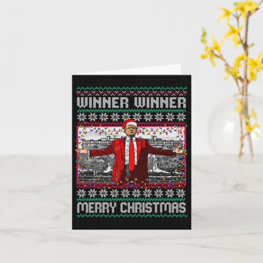 Gewinner Frohe Weihnachten Weihnachten Weihnachtsm Karte (Gelbe Blume)