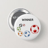 Gewinner Fußballbälle Button (Vorne & Hinten)