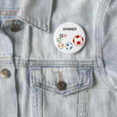 Gewinner Fußballbälle Button (Beispiel)