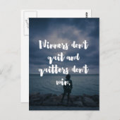 Gewinner geben nicht auf postkarte (Vorne/Hinten)