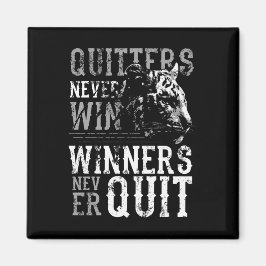 Gewinner geben nie das inspirierende Tiger-Magnet Magnet