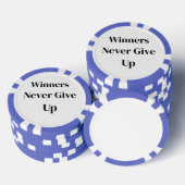 Gewinner geben niemals auf Pokerchip Pokerchips (Stapel)