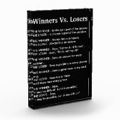 Gewinner gegen Verlierer Fotoblock (Links)