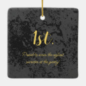 Gewinner! Gewinner! Bester Ugly Sweater von 20xx Keramikornament (Rückseite)