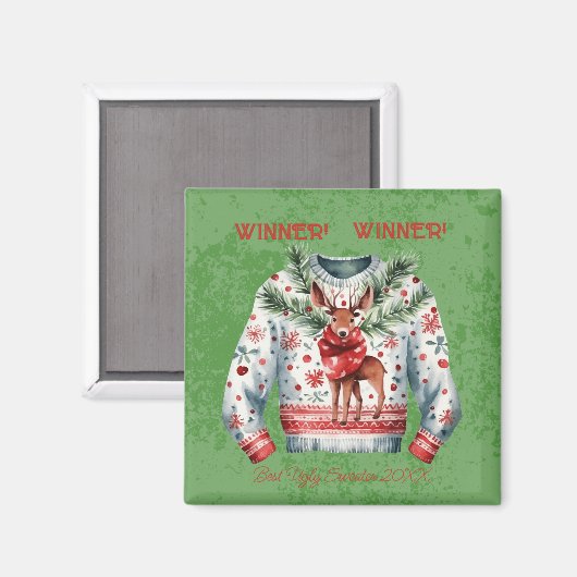 Gewinner! Gewinner! Bester Ugly Sweater von 20xx Magnet (Vorderseite/Rückseite)