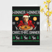 Gewinner Gewinner Bitcoin Abendessen Santa Trump H Karte (Gelbe Blume)