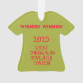 GEWINNER! GEWINNER! Geschmackloser Weihnachtspullo Ornament (Rückseite)