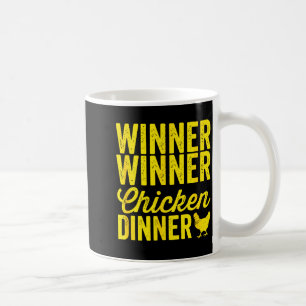 Gewinner Gewinner Hühnchen Abendessen Silhouette ( Kaffeetasse