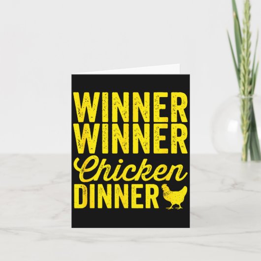 Gewinner Gewinner Hühnchen Abendessen Silhouette ( Karte (Vorderseite)