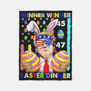 Gewinner Gewinner Ostern Abendessen Ostern Trump L Fleecedecke