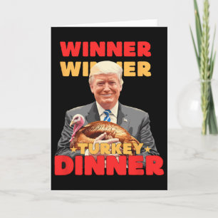 Gewinner Gewinner Truthahn Abendessen Lustig Trump Karte