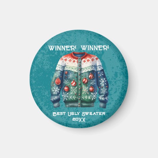 GEWINNER! GEWINNER! Ugly Sweater Contest Magnet (Vorne)